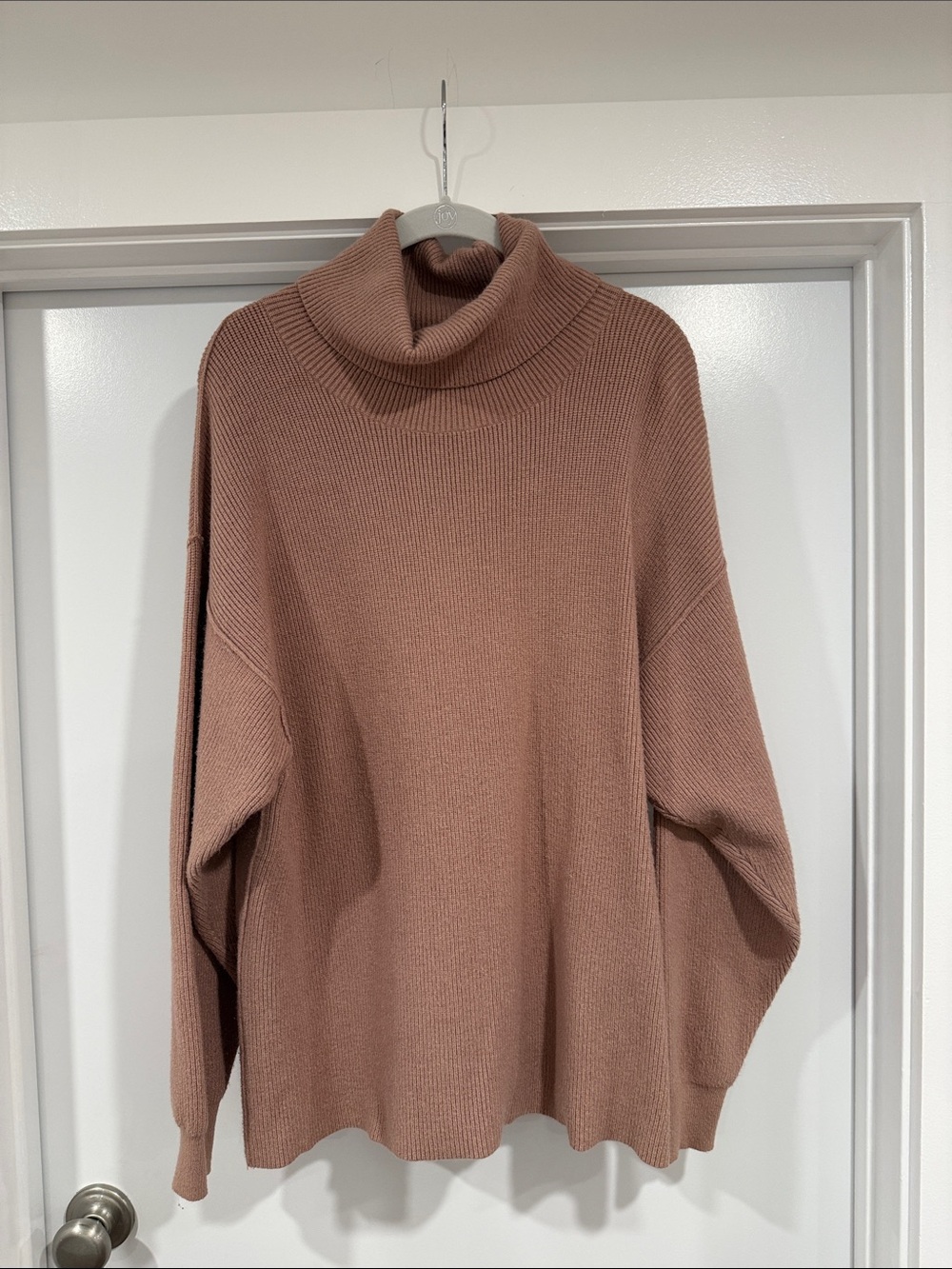 Free People Oversized Turtleneck Sweater in Dusty Mauve